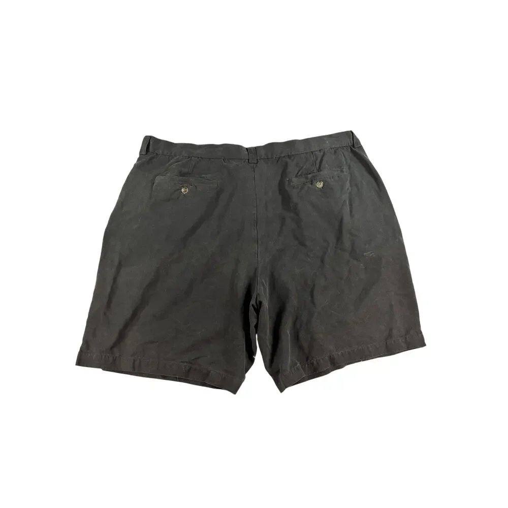 Tommy Bahama Silk Shorts Mens 42 Black‎ Flat Front Casual Dress 8.5 Inseam